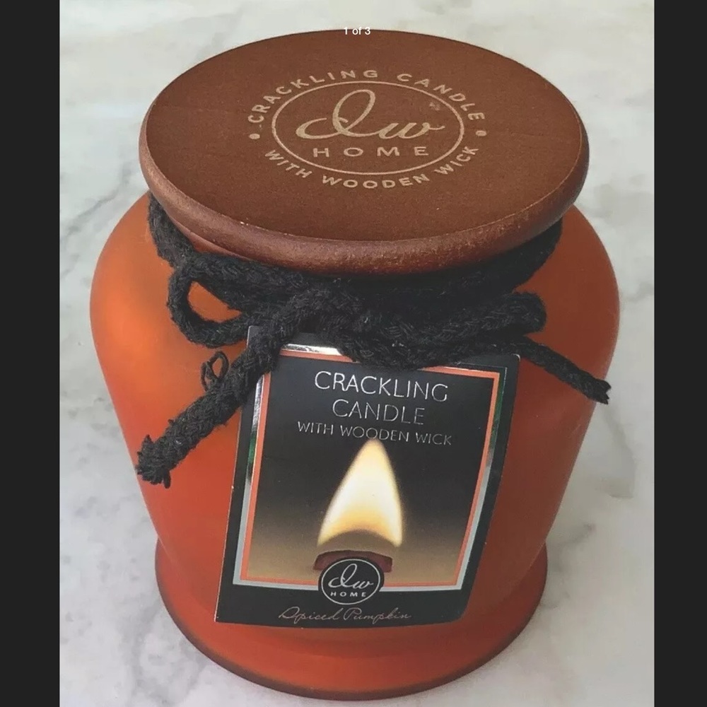 DW HOME SPICED PUMPKIN CRACKLING WOOD WICK CANDLE NEW 14.63 oz
